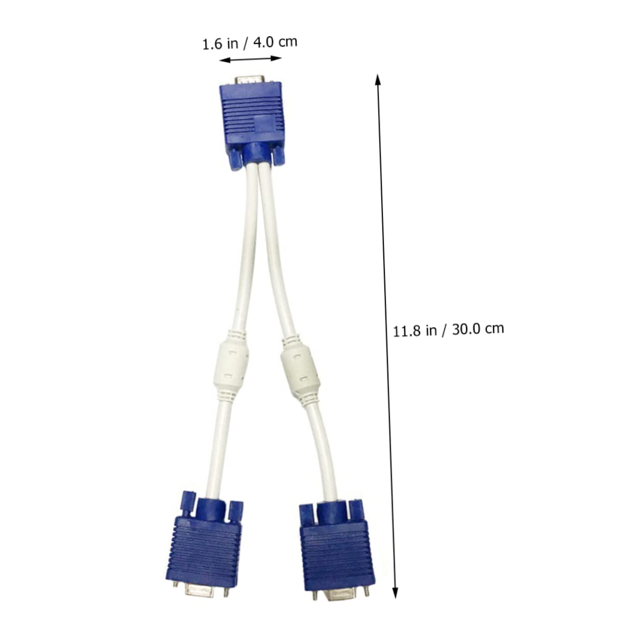 SEWACC 2PCS Vga Video Adapter Splitter Cable Dual Female to Male for Monitor Display Device Screen Mirroring with Stable Transmission and Easy Installation