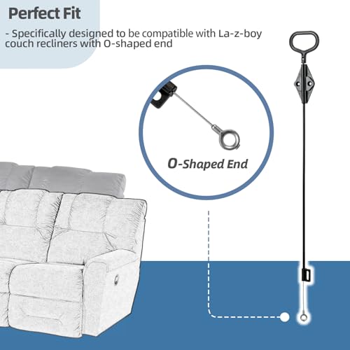XCWT Recliner Pull Handle Replacement for Lazyboy - D Ring Parachute Style Recliner Release Cable for Lazy Boy Couch Sofa by XCWT - Image 3