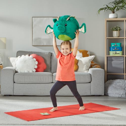 hand2mind Dragon BubblePlush Yoga Ball Buddy, Yoga Ball for Kids, Calming Corner for Items, Kids Exercise Equipment, Occupational Therapy Toys, Sensory Toys, Active Play for Ages 3 and Up - Image 5