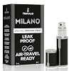 Travalo Milano Perfume Atomizer - Leak-Proof and TSA Approved for Air Travel - Reusable, Airtight, Easy Fill Mini Pump Sprayer - Lightweight Vegan Leather with Polished Metal Outer Shell - Black
