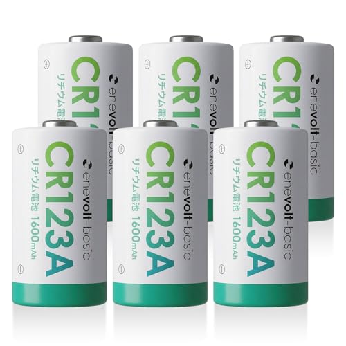 enevolt basic �G�l�{���g CR123A 3V �d�r 1600mAh ���`�E���d�r ���d�r �J���� �����d�� �L�����I���b�N �Z�T�~ �r�f�I (6�{�Z�b�g)