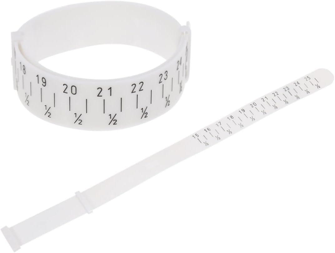 Uonlytech 2Pcs White Bracelet Measuring Tool Accurate Bangle Gauge for Wrist Measurement Durable and Smooth Surface for Jewelry and Watch Sizing