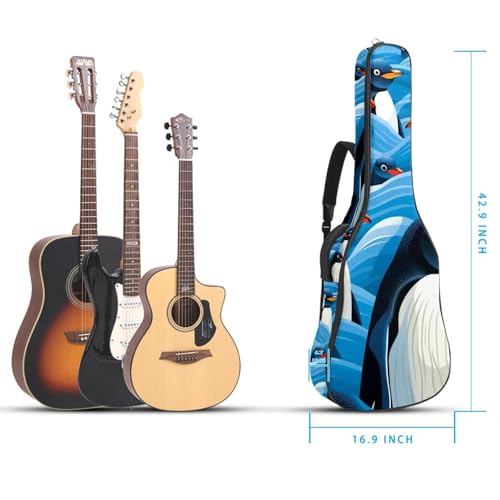 Housse de transport guitare étanche à motif pingouin multicolore - 5