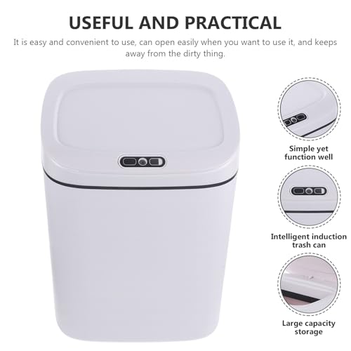 Bote de basura automático inteligente 12l blanco para cocina y baño miniatura 3