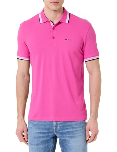 Image of BOSS Men's Polo Shirt, Bright Pink 671, M