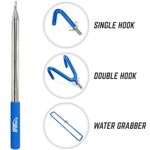Rogue Iron Sports Disc Golf Retriever Pole Telescoping Disc Golf Accessories Grabber 16 inches to 16ft (Blue, 1, Inches, 1, Inches, 1, Inches, 16.00, Inches, 1, Inches) - Thumbnail 2