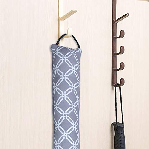 Kindobest Door Draft Stopper Geometry Moroccan Pattern - 35”L X 5”W X 2.5”H Heavy Duty Durable Door/Window Draft Blocker（Gray） #TOP2