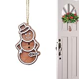 Hods Pendentif Bonhomme en Pain d'épice de Noël,Ornements Suspendus en Bois pour Sapin de Noël | Ornements Suspendus pour Les Fournitures de fête d'arbre de Noël