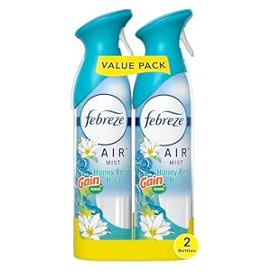 Febreze Air Mist Air Freshener Spray, Odor-Fighting Room Spray, Air Fresheners for Home and Bathroom and Kitchen, Aerosol Can, Honey Berry Hula Scent, 8.8oz (Pack of 2)