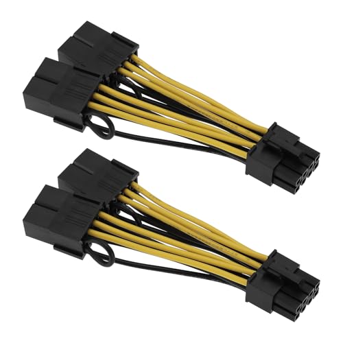 eMagTech 2pcs Graphics Card Power Cable 18AWG Tin-Plated Copper CPU 8 Pin Male to Dual P-CIE 8 Pin Female Cable 030-0571-000 Compatible with Tesla K80 M40 M60 by eMagTech - Used condition - CA$15.68