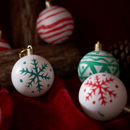 JOYIN 24 Pcs Christmas Ball Ornaments Blank White Ball Ornaments for DIY Art & Craft Christmas Tree Hanging Decoration, Shatterproof Christmas Ornaments to Paint, Holidays Decor, Xmas Party Activities by JOYIN - Image 9