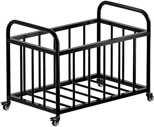 Extra Large Ball Storage Cart with Wheels - Durable Carbon Steel Sports Equipment Organizer for Basketball, Soccer, Volleyball & More - Ideal for Home and Gym Use