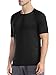 DAVID ARCHY Men's 2 Pack Fast Dry Mesh Crew Neck Undershirts (XL, Black)