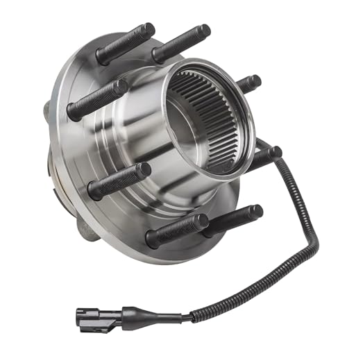 Image of Detroit Axle - 4WD SRW Front Wheel Bearing Hubs for 2003 2004 Ford F-250 F-350, 2003 2004 2005 Excursion Wheel Bearing and Hubs Assembly Replacement [w /ABS]