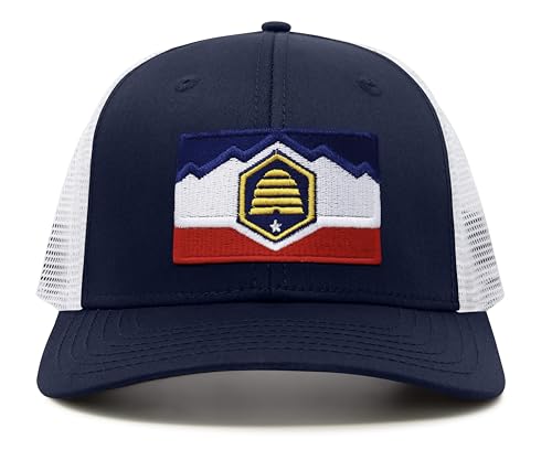 Image of International Tie State Hat for Men and Women, Adjustable Snapback Trucker Baseball Cap with Embroidered Patch