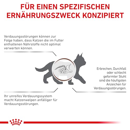Royal Canin Veterinary Gastrointestinal Kitten Feline | 3er Pack | 3 x 400 g | Diät-Alleinfuttermittel für Kätzchen | Kann dabei helfen den Gastrointestinaltrakt zu unterstützen