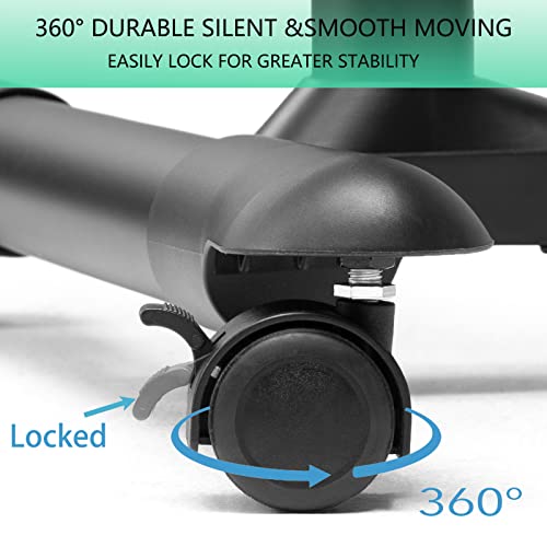 Ethu Overbed Table With Wheels, Rolling Tray Table, Hospital Bed Table, Adjustable Overbed Bedside Rolling Laptop Table (Black) #TOP4