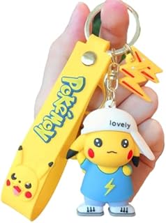 Cartoon Keychain 3D Cute Anime Keyring Key Rings Phone Bag Pendant Decoration Accessory Gift for Womens Mens Girls Boys
