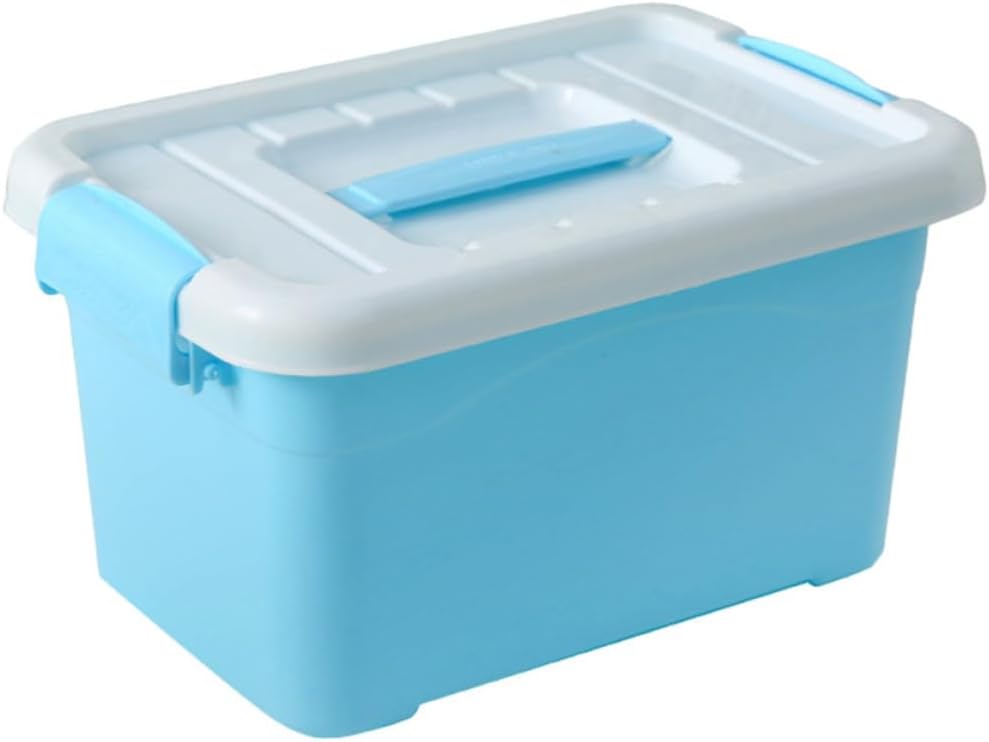 MAGICLULU Plastic Cosmetics Storage Box Portable Candy Color with Lid