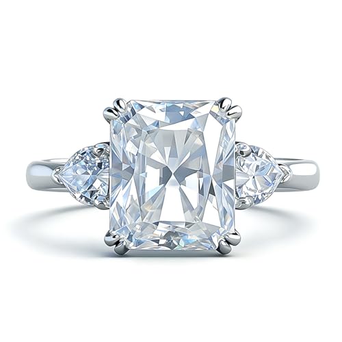 TUSRORSU 4�J���b�g ���A�b�T�i�C�g�����O �����p D �J���[ VVS1 �N�����e�B �G�������h/���f�B�A���g�J�b�g ����w�� 925�X�^�[�����O�V���o�[ �L�O�� �E�F�f�B���O �v���~�X�����O �T�C�Y5-9, 24, �V���o�[, ���A�T�i�C�g