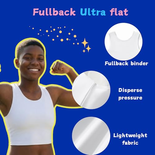 Image of Wonababi Chest Binder for Transgender - Fullback Ultra Flat Compression Bra for FTM, Large Breasts