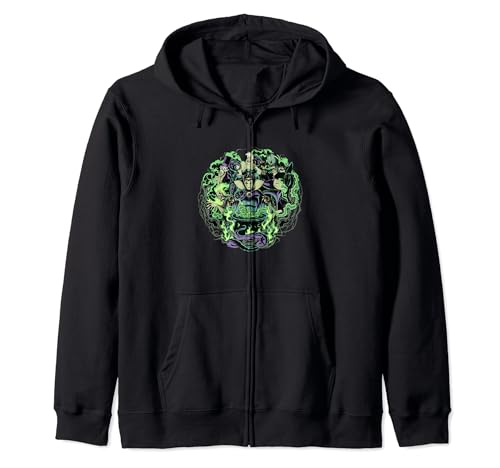 Sweat Disney Villains noir veste zippée à capuche sorcières et chaudron magique