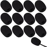 Coeweule 12 Pack Microphone Covers Foam, Noise Reduction Mic Cover, for Lapel and Headset Microphones Windscreen