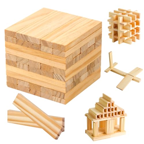Umllpet Bastelholz Klötzchen, 21x70x105mm Holzbausteine Bastelklötzchen Hölzchen Stäbchen Holzstäbchen zum Basteln für DIY Projekt, Heimwerkerprojekte, Deko, Ostergeschenk für Kinder