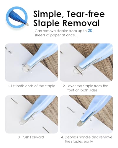 image for KTRIO Magnetic Staple Remover Tool 4 Pack, Professional Stapler Remove