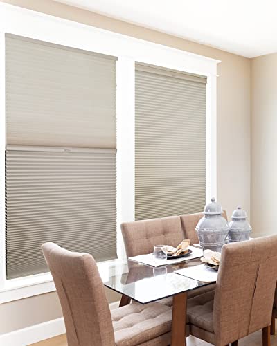 Chicology Cellular Shades, Cellular Shades Blackout, Blackout Shades, Window Treatment, Window Shades For Home, Door Blinds, Window Coverings, Cellular Blinds,Khaki Grey, 62" W X 72" H #TOP27