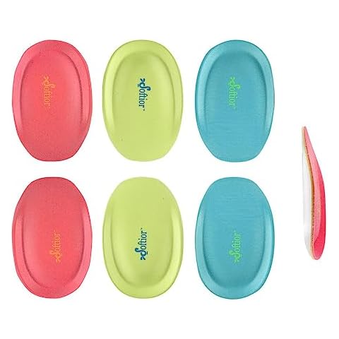 Softior Women’s Comfort Memory Heel Cushions Cups Pads for Heel Pain,Heel Spur Plantar Fasciitis Relief;3-Pack Removable Shoe Inserts for Walking Flat Shoe Boot Sandal to Relieve Foot Pain (L: 9-14) Cover