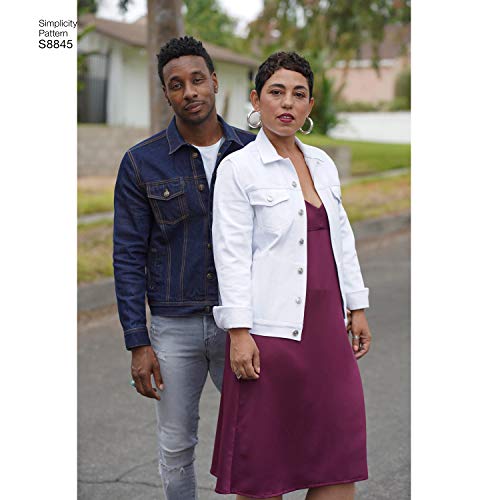 Simplicity Pattern S8845 Unisex Jean Jacket Sewing Pattern Kit By Mimi G Style, Code 8845, Sizes Xs-Xl #TOP1