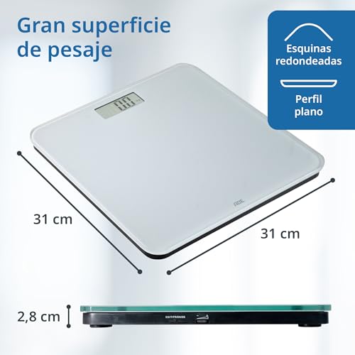 Miniatura 6 de Ade Báscula Personal Parlante Digital Salida De Voz En 5 Idiomas Ideal Para Invidentes, Discapacitados Visuales Y Personas Mayores Pantalla Muy Grande Capacidad De Carga Muy Alta De 250 Kg