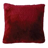 Matière : Polyester Paris Prix Coussin Déco Imitation Fourrure Rabbit Pop 40x40cm Grenat