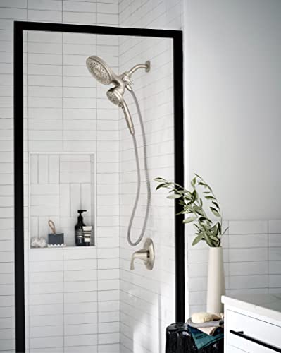 Moen Engage Magnetix Spot Resist Brushed Nickel Multi-Function Handshower And Rainshower Combo Featuring Magnetic Docking System, 26009Srn, Pack Of 1 #TOP7