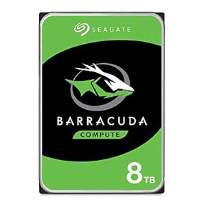 Seagate BarraCuda 8TB, Internal Hard Drive, 3.5 Inch, SATA, 6GB/s,, 5.400 RPM, 256MB Cache, for Computer Desktop PC, FFP (ST8000DMZ04)
