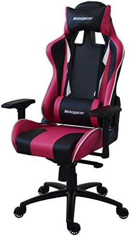 motoracer Gaming Chair Player Edition | Multi-Function Mechanism | Adjustable Height, Seat & Back | Ergonomic Racing Style Chair for Video Games 4D Armrests | (Pink)