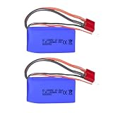 HHZ 2pcs 7.4V 1400mah 25C LiPo Battery T Plug for Wltoys A959-B A969-B A979-B K929-B WLtoys 4WD High Speed RC Cars and Most 1/10, 1/12, 1/16 Scale RC Cars Trucks