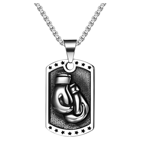 JewelryWe Boxing Necklace for Men Cover