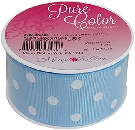 Morex Ribbon Ruffle Morex Ribbons MOX3908-38.308 Grosgrain Dots 1 2