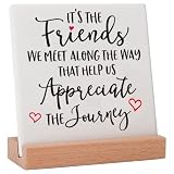 Friend Friendship Birthday Gifts for Best Friends Bestie BFF, Thank You Gifts for Work Sister Bestie True Long Distance New Friend Friendgiving Appreciation Decor Plaques