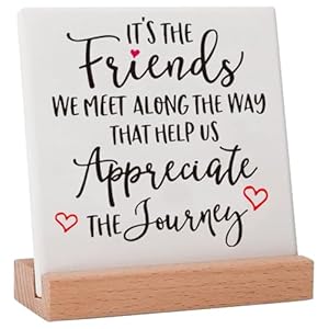 Friend Birthday Gifts for Best Friends Bestie BFF, Friendship Gifts for Work Bestie True Long Distance New Friend Appreciation Decor Plaques
