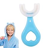 huashangmaoyou Kids U-Shaped Toothbrush,Manual Training Tooth Brush, Food Grade Soft Silicone Brush