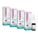 nasic® Nasenspray mit 2-in-1-Effekt | Bei Schnupfen | 4 x 15 ml