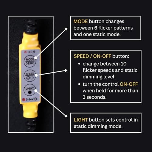 Prop And Scenery Lights Flame Orange 3 Head Micro Special Effects flicker Light Kit 12v 9v Dc for Theatrical Torch - Thumbnail 3