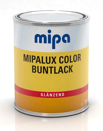 Mipalux Color Buntlack, Holzlack für Holzbauteile, Metall, Hart-PVC glänzend, RAL 7035 Lichtgrau, 375 ml