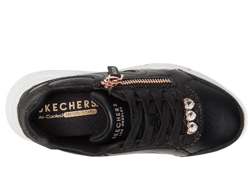 Skechers Girls Uno Gen1 - Gem Style Sneaker In Black/Rose Gold, Size 5.5 | Synthetic - 3