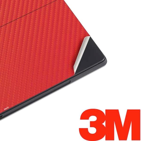 Skinit Decal Tablet Skin Compatible with Surface Pro 7 - Red Carbon Fiber Specialty Texture Material Design