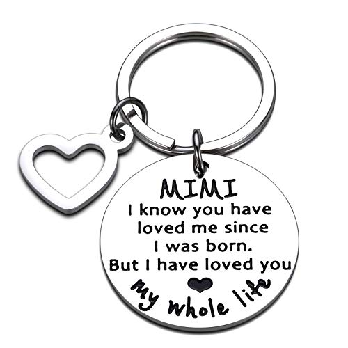 Mimi Gifts for Grandma from Grandchildren Mother's Day Grandma Keychain Gifts for Mimi from Granddaughter Grandson Birthday Christmas Wedding Grandparents Day Gifts for Grandmother Granny Nana Jewelry