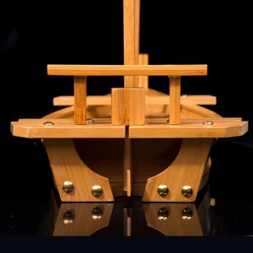 Bamboo Sushi Plate - Elegant Seafood Presentation Boat for Restaurants & Home Décor, Ideal for Sushi, Appetizers & Creative Food Display